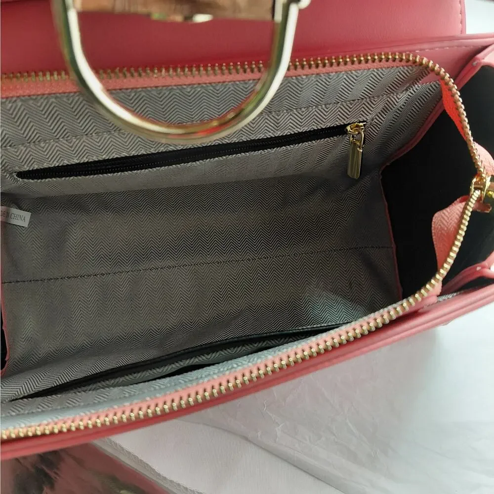Womens Satchel Handbag Pink Quiet Luxury Coquette Office Chic Wedding Party